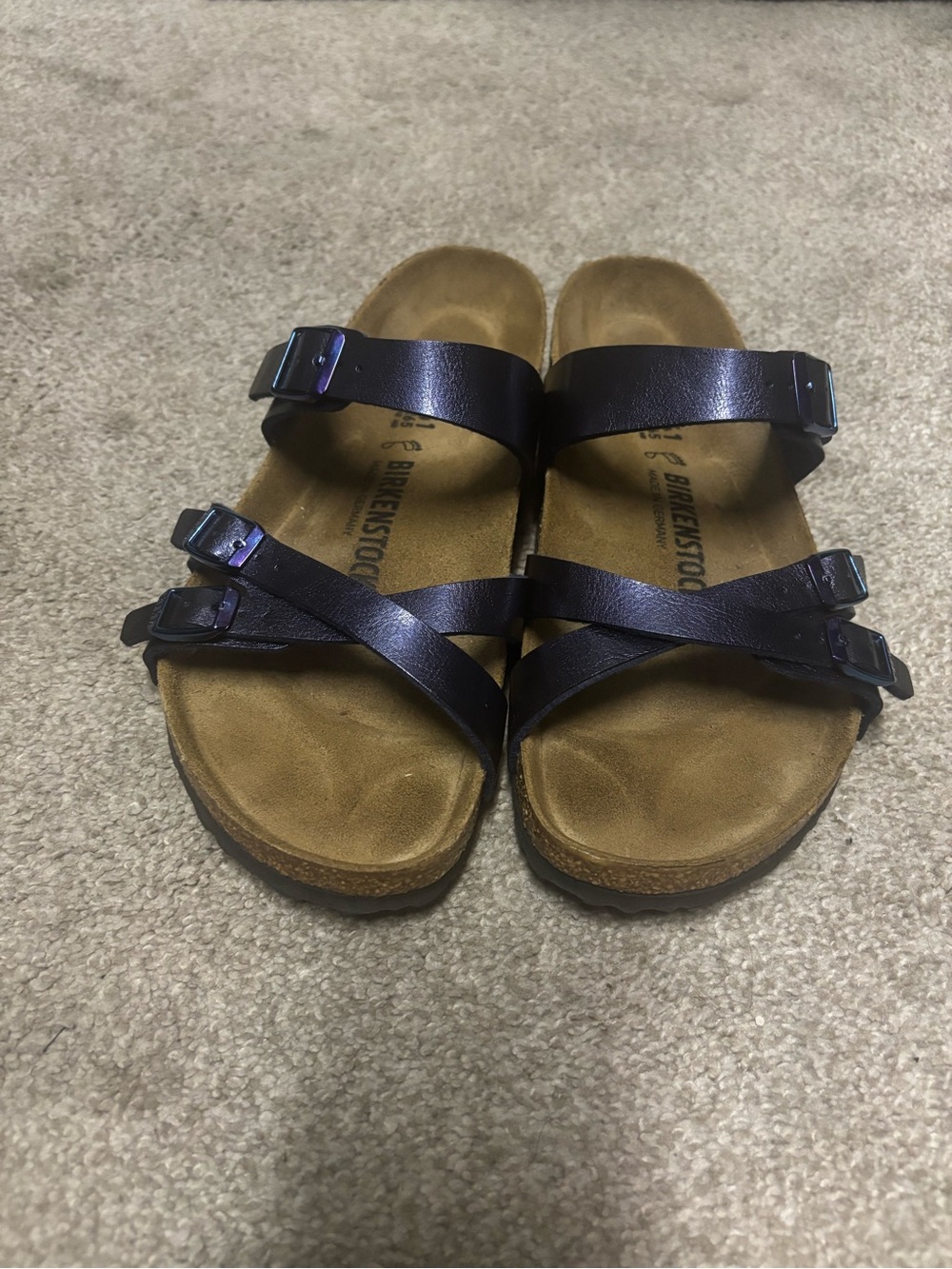 Birkenstock Women’s Shiny dark purple Franca Graceful Sandal - Picture 4 of 10